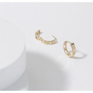 미니골드 10K 컨벡스 링귀걸이 ETRM4417