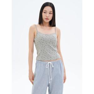 (165742AYC3) [에잇세컨즈] 캡내장 플로럴 포인텔 슬리브리스  그레이