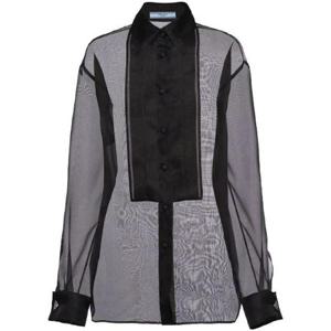 25 FW 프라다 시스루 오간자 셔츠 P424GS231110L TP440914475