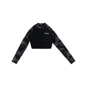 디스커버리 여성 베이직 크롭 집업 래쉬가드 DWSW92033-BKL