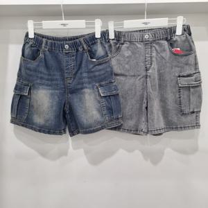 [행텐주니어]사방스판 카고 밴딩 청 반바지14520-156-404-10