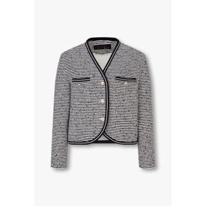 지컷 (7215210303) 팝콘 스트라이프 트위드 자켓