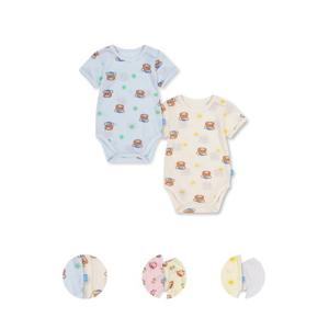 탑텐키즈 MKF5UI3306 공용 유아 버비 코튼 메쉬 반소매 바디수트 2PACK