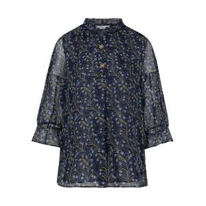 [크로커다일레이디]MARIO에스닉 슬릭넥 블라우스 CLBFBL101