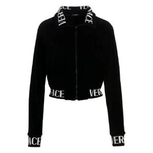 25 FW 베르사체 로고 디테일 집업 재킷 10075551A01562 TP442591045