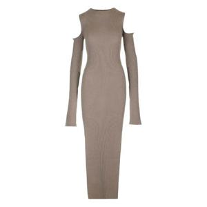 25 FW 릭오웬스 골지 숄더 컷 맥시 드레스 RP01D2610RIMB34 TP441881534