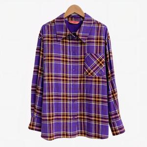 반에이크 HC41 백오픈 자수 체크 셔츠 VB4YBLMD02Z