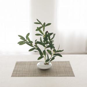 올리브 조화 센터피스 볼륨 수반 화분 set 38cm 인테리어 식물 조경 테이블 장식 소품