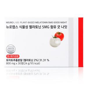 뉴로랩스 식물성 멜라토닌 5MG 함유 굿 나잇 30정