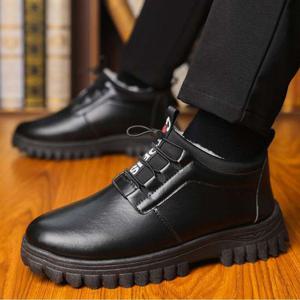 남성 기모신발 방한워커 끈조절 털 내피 겨울 단화