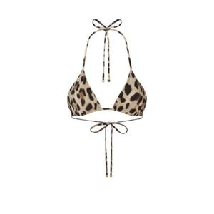 돌체앤가바나 레오파드 프린트 트라이앵글 컵 비키니 탑  O1A00JONO11
