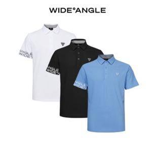 [와이드앵글]  WMM25234   TO 소매 로고 허니콤 폴로 티셔츠 M