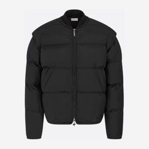 디올옴므 블랙 컬러블록 칼라리스 패딩 재킷 513C405B6265 989