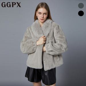 [지지피엑스]루즈핏 빅 카라 페이크 퍼 자켓 (GOBJK024F)