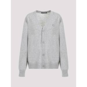 아크네 스튜디오 페이스 로고 브이넥 가디건 C60038 X92