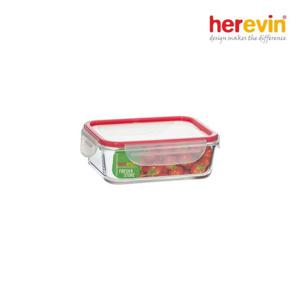 레드 900ml 밀폐용기 후레쉬 직사각 유리