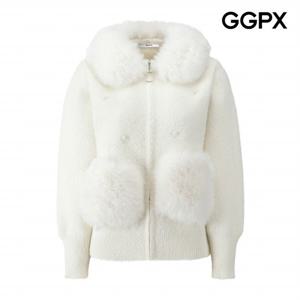 [GGPX] 카라퍼 탈부착 진주 집업 니트 가디건 (GPCKG028F)