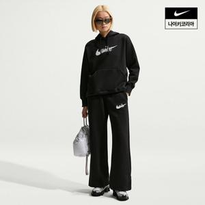 [나이키] 스포츠웨어 피닉스 플리스 여성 하이웨이스트 와이드 레그 로고 팬츠 IM9837-010