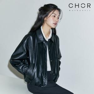 코어 어센틱 26SS FAUX 레더 블루종