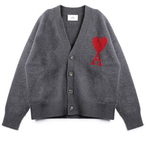 (명품) 아미 빅 하트 로고 울 가디건 BFUKC006