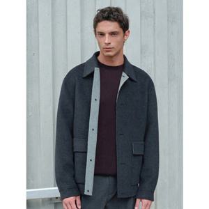 [ANDZ] 남성 세미오버 핸드메이드 하프코트(BZF4CG1204)