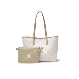 MLB  (3AORMJ16N-50CRD) 공용 다이아 모노그램 자카드 토트백