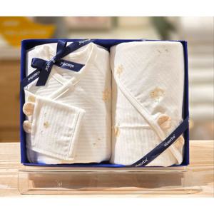 압소바 HK(아기선물)새싹곰 오가닉 배냇슈트 속싸개세트(26년봄신상) (3A1A10122)