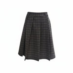 [에이비에프지]백밴딩 체크 주름 스커트 ADA5HS31G