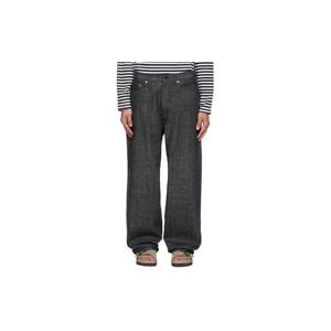 25 FW 나나미카 남성 블랙 셀비지 데님 진 261467M186003