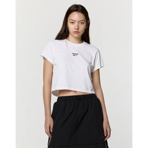 리복 24FW 에센셜 세미 크롭 티셔츠 (W) - 화이트 RETS4FR75OW