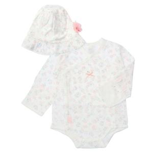 압소바 유아PG 꽃토끼 뱀부 배냇슈트+모자2종세트(A1A120120)
