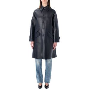 랄프로렌 버튼 클로저 칼라 가죽 트렌치 코트 290P10040 001
