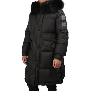 미스터앤미세스 XDJ0131 남녀공용 로고 폭스퍼 롱패딩