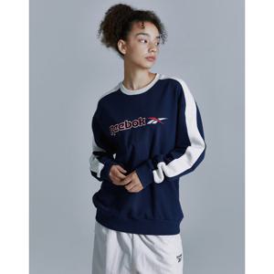 리복 24FW 사이드 배색 맨투맨 - 네이비 RETS4FM23N3