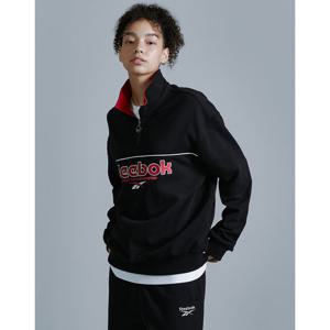 리복 24FW 벡터 하프 집업 - 블랙 RETS4FM22BK