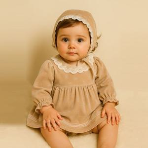 [닥스베이비]닥스베이비 스페셜 DD 벨벳 드레스 세트(모자+드레스+팬츠) ETW30NA53M_BG