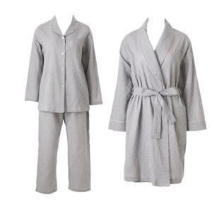 와코루 (커플잠옷+커플가운)면선염 잔체크 파자마셋트(WPA2513WMWRB2513WM)