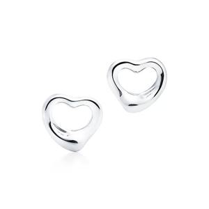 티파니앤코 엘사 퍼레티 오픈 하트 스터드 이어링 실버 11mm 12270062