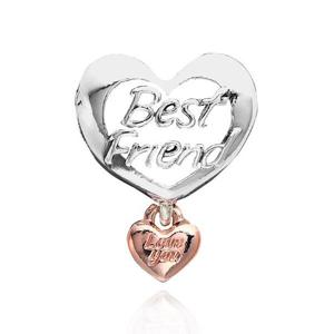 판도라 참 782243C00 러브 유 베스트 프렌드 하트 투톤 여성팔찌참