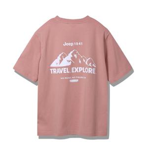 지프 등판 산프린트 남녀공용 반팔티 JQ8TSU105PK