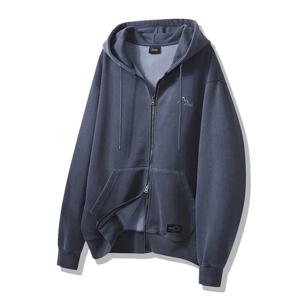 지프 남녀공용 심볼로고 피그먼트 오버핏 투웨이 후드 집업 JQ5TZU612NA