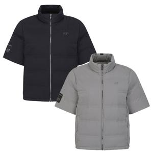 [양말증정]여성 솔리드 반팔 구스다운 점퍼 (421D1JP001)