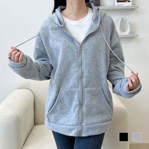 안드라 여자 오버핏 기모 후드집업 점퍼 OD-220948