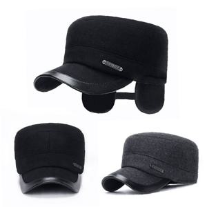 남성 군모 스타일 영문 라벨 겨울 히든 귀달이 모자