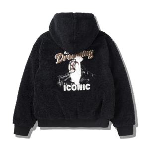 지프 남녀공용 퀼팅이너 뽀글이 후드 집업 JP4JPU260BK