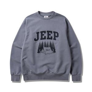 지프 빅 로고 남녀공용 맨투맨 JP8TSU881GR