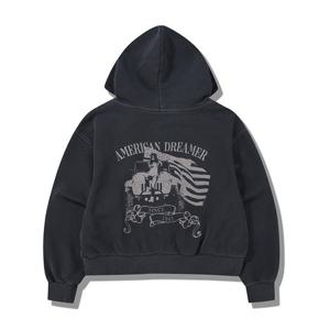 지프 여성 피그먼트 크롭 후드집업 JQ1TZF015DG