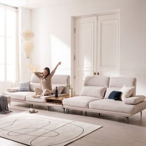 (착불) 헤이미쉬홈 몽드 6인용 아쿠아텍스 이지클린 조야 패브릭 수납선반 스윙 소파