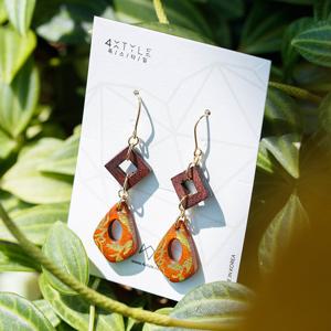 [폭스타일] [핸드메이드] 내츄럴 우드 귀걸이