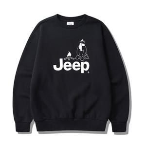 지프 빅 로고 베어 기모 맨투맨 JP4TSU896BK